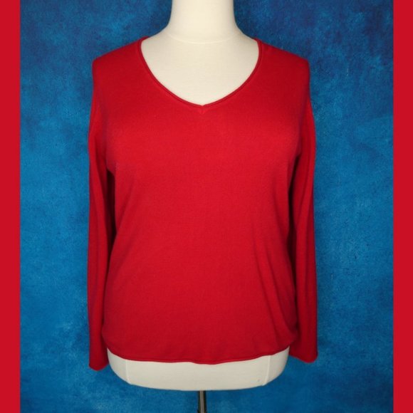 White Stag Red V Neck Sweater XXL - Picture 2 of 9